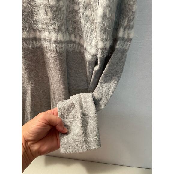 Loft outlet‎ medium sweater gray white 100% cotton - Picture 2 of 7